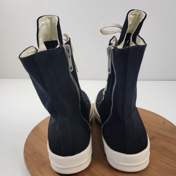 Rick Owens DRKSHDW High Top Sneakers Men's Shoe Sz EU 41 US 8 Italy Side Zip Up - Picture 6 of 16